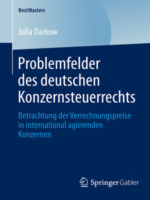 cover image of Problemfelder des deutschen Konzernsteuerrechts